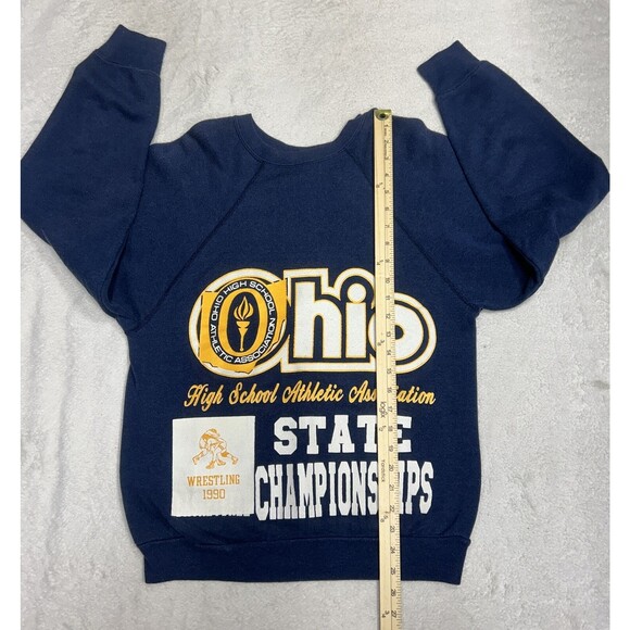 Vintage 1990 Ohio State High School Wrestling Sweatshirt Size Medium - Picture 5 of 7